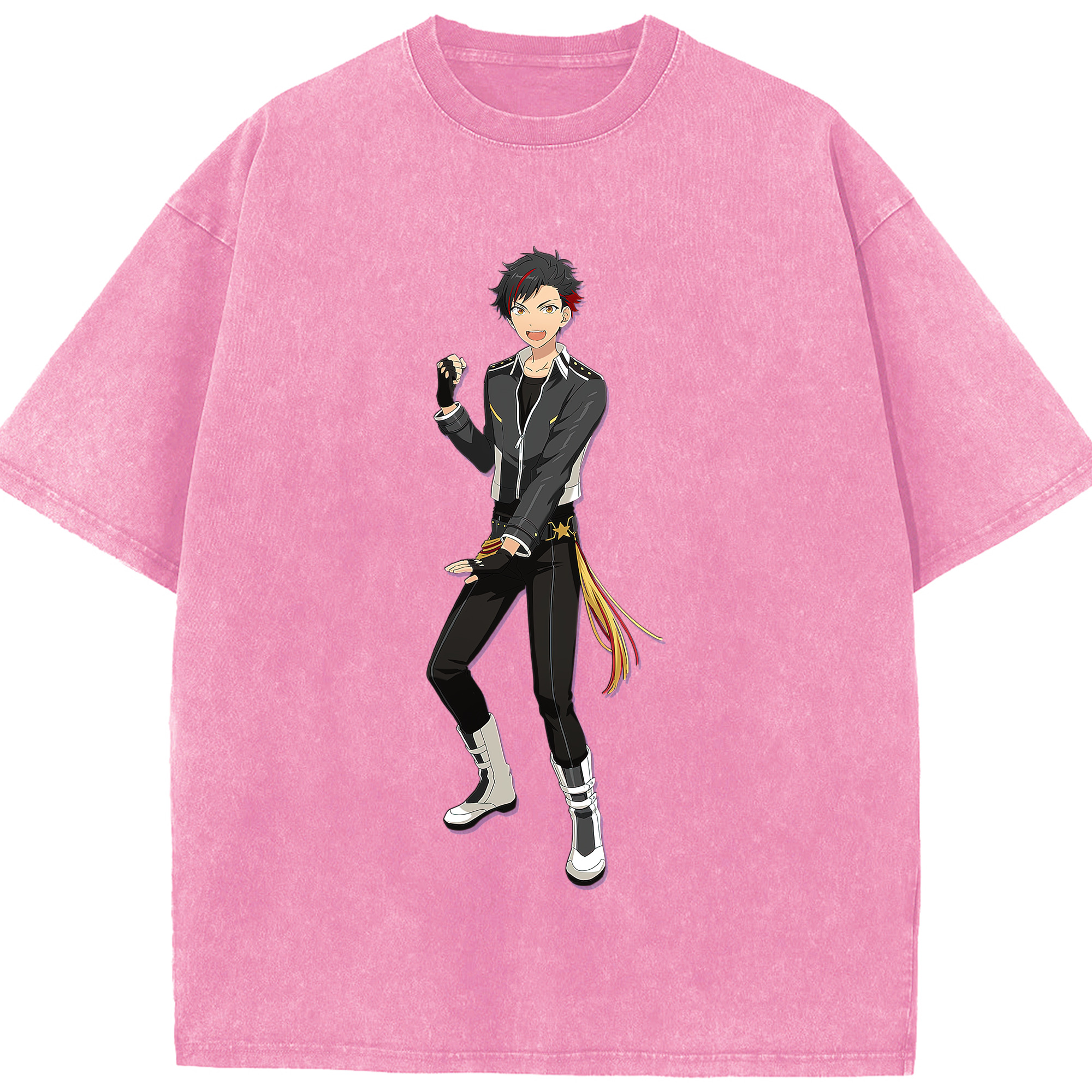 （画像用） あんさんぶるスターズ! Ensemble Stars 綿100% ヴィンテージ風 半袖Tシャツ（フロントプリント）